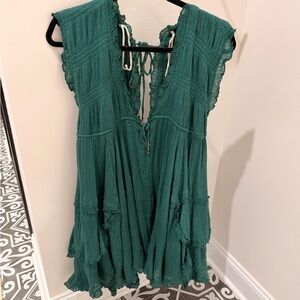 Free People Teal Sleeveless Tunic